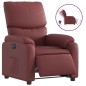 vidaXL Sillón reclinable eléctrico de cuero sintético rojo tinto vidaXL Sillón reclinable eléctrico de cuero sintético rojo tinto