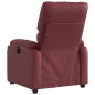 vidaXL Sillón reclinable eléctrico de cuero sintético rojo tinto vidaXL Sillón reclinable eléctrico de cuero sintético rojo tinto