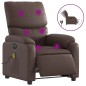 vidaXL Sillón de masaje reclinable eléctrico cuero sintético marrón vidaXL Sillón de masaje reclinable eléctrico cuero sintético marrón