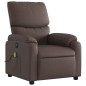 vidaXL Sillón de masaje reclinable eléctrico cuero sintético marrón vidaXL Sillón de masaje reclinable eléctrico cuero sintético marrón