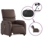 vidaXL Sillón de masaje reclinable eléctrico cuero sintético marrón vidaXL Sillón de masaje reclinable eléctrico cuero sintético marrón