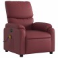 vidaXL Sillón masaje reclinable eléctrico cuero sintético rojo tinto vidaXL Sillón masaje reclinable eléctrico cuero sintético rojo tinto