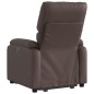 vidaXL Sillón reclinable elevable cuero sintético marrón vidaXL Sillón reclinable elevable cuero sintético marrón