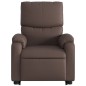 vidaXL Sillón reclinable elevable cuero sintético marrón vidaXL Sillón reclinable elevable cuero sintético marrón