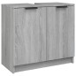 vidaXL Armario de baño madera contrachapada gris Sonoma 64,5x33,5x59cm vidaXL Armario de baño madera contrachapada gris Sonoma 64,5x33,5x59cm