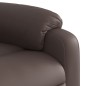 vidaXL Sillón reclinable de masaje de pie de cuero sintético marrón