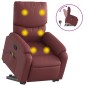 vidaXL Sillón reclinable de masaje de pie cuero artificial rojo tinto vidaXL Sillón reclinable de masaje de pie cuero artificial rojo tinto