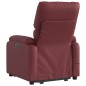 vidaXL Sillón reclinable de masaje de pie cuero artificial rojo tinto vidaXL Sillón reclinable de masaje de pie cuero artificial rojo tinto