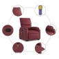 vidaXL Sillón reclinable de masaje de pie cuero artificial rojo tinto vidaXL Sillón reclinable de masaje de pie cuero artificial rojo tinto