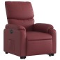 vidaXL Sillón elevable eléctrico cuero artificial rojo tinto vidaXL Sillón elevable eléctrico cuero artificial rojo tinto