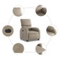 vidaXL Sillón elevable eléctrico cuero artificial capuchino vidaXL Sillón elevable eléctrico cuero artificial capuchino