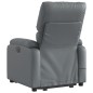 vidaXL Sillón de masaje elevable eléctrico cuero sintético gris vidaXL Sillón de masaje elevable eléctrico cuero sintético gris