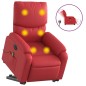 vidaXL Sillón de masaje elevable eléctrico cuero artificial rojo vidaXL Sillón de masaje elevable eléctrico cuero artificial rojo