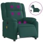 vidaXL Sillón reclinable de masaje eléctrico tela verde oscuro vidaXL Sillón reclinable de masaje eléctrico tela verde oscuro