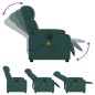 vidaXL Sillón reclinable de masaje eléctrico tela verde oscuro vidaXL Sillón reclinable de masaje eléctrico tela verde oscuro