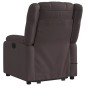 vidaXL Silla de masaje reclinable de pie de tela marrón oscuro vidaXL Silla de masaje reclinable de pie de tela marrón oscuro