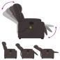 vidaXL Silla de masaje reclinable de pie de tela marrón oscuro vidaXL Silla de masaje reclinable de pie de tela marrón oscuro