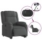 vidaXL Sillón eléctrico reclinable elevable de tela gris oscuro vidaXL Sillón eléctrico reclinable elevable de tela gris oscuro