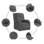 vidaXL Sillón eléctrico reclinable elevable de tela gris oscuro vidaXL Sillón eléctrico reclinable elevable de tela gris oscuro