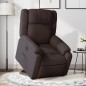 vidaXL Sillón eléctrico reclinable elevable de tela marrón oscuro vidaXL Sillón eléctrico reclinable elevable de tela marrón oscuro