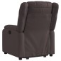 vidaXL Sillón eléctrico reclinable elevable de tela marrón oscuro vidaXL Sillón eléctrico reclinable elevable de tela marrón oscuro