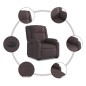 vidaXL Sillón eléctrico reclinable elevable de tela marrón oscuro vidaXL Sillón eléctrico reclinable elevable de tela marrón oscuro