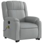 vidaXL Sillón de masaje eléctrico reclinable elevable tela gris claro vidaXL Sillón de masaje eléctrico reclinable elevable tela gris claro