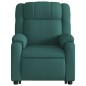 vidaXL Sillón masaje eléctrico reclinable elevable tela verde oscuro vidaXL Sillón masaje eléctrico reclinable elevable tela verde oscuro