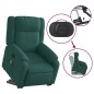 vidaXL Sillón masaje eléctrico reclinable elevable tela verde oscuro vidaXL Sillón masaje eléctrico reclinable elevable tela verde oscuro