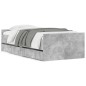 vidaXL Estructura de cama con cajones gris hormigón 100x200 cm vidaXL Estructura de cama con cajones gris hormigón 100x200 cm