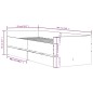 vidaXL Estructura de cama con cajones gris hormigón 90x200 cm
