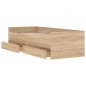 vidaXL Estructura de cama con cajones roble Sonoma 75x190 cm vidaXL Estructura de cama con cajones roble Sonoma 75x190 cm
