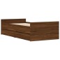 vidaXL Estructura de cama con cajones roble marrón 90x190 cm vidaXL Estructura de cama con cajones roble marrón 90x190 cm