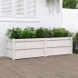 vidaXL Jardinera de madera maciza de pino blanca 180x50x50 cm vidaXL Jardinera de madera maciza de pino blanca 180x50x50 cm
