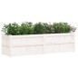 vidaXL Jardinera de madera maciza de pino blanca 180x50x50 cm vidaXL Jardinera de madera maciza de pino blanca 180x50x50 cm