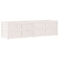 vidaXL Jardinera de madera maciza de pino blanca 180x50x50 cm vidaXL Jardinera de madera maciza de pino blanca 180x50x50 cm