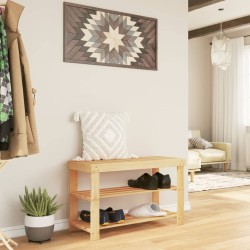 vidaXL Zapatero de 3 niveles bambú 70x27,5x45 cm