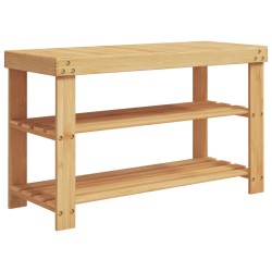 vidaXL Zapatero de 3 niveles bambú 70x27,5x45 cm