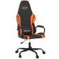 vidaXL Silla gaming de masaje cuero sintético negro y naranja vidaXL Silla gaming de masaje cuero sintético negro y naranja