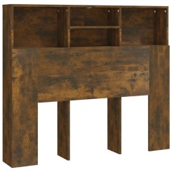 vidaXL Mueble cabecero roble ahumado 120x19x103,5 cm