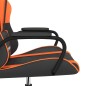 vidaXL Silla gaming de masaje cuero sintético negro y naranja vidaXL Silla gaming de masaje cuero sintético negro y naranja