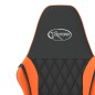 vidaXL Silla gaming de masaje cuero sintético negro y naranja vidaXL Silla gaming de masaje cuero sintético negro y naranja