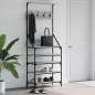 vidaXL Perchero con zapatero gris Sonoma 70x34x184 cm vidaXL Perchero con zapatero gris Sonoma 70x34x184 cm
