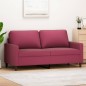 vidaXL Sofá de 2 plazas de terciopelo rojo tinto 140 cm