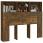 vidaXL Mueble cabecero roble ahumado 120x19x103,5 cm vidaXL Mueble cabecero roble ahumado 120x19x103,5 cm
