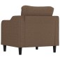 vidaXL Sillón de tela marrón 60 cm vidaXL Sillón de tela marrón 60 cm