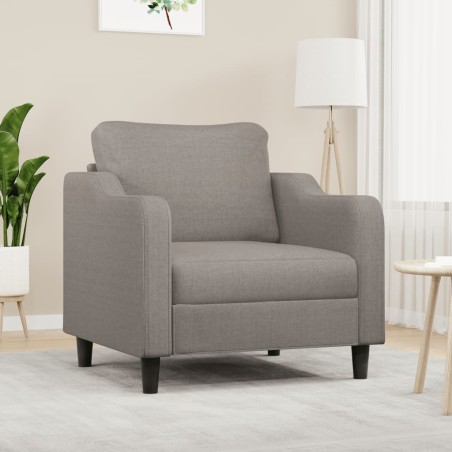 vidaXL Sillón de tela gris taupé 60 cm