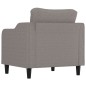 vidaXL Sillón de tela gris taupé 60 cm vidaXL Sillón de tela gris taupé 60 cm