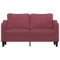vidaXL Sofá de 2 plazas de tela rojo tinto 140 cm vidaXL Sofá de 2 plazas de tela rojo tinto 140 cm