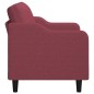 vidaXL Sofá de 2 plazas de tela rojo tinto 140 cm vidaXL Sofá de 2 plazas de tela rojo tinto 140 cm